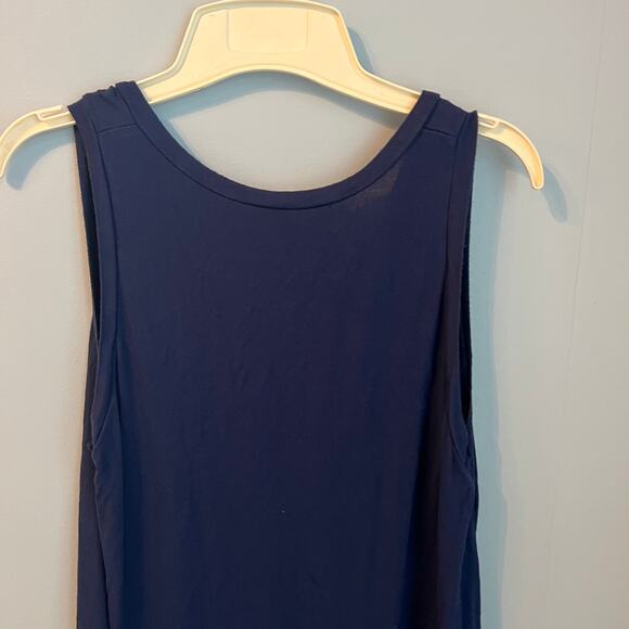 K Ld-Signature Navy Sleeveless Top Shirt Blouse Size Medium - Picture 7 of 12